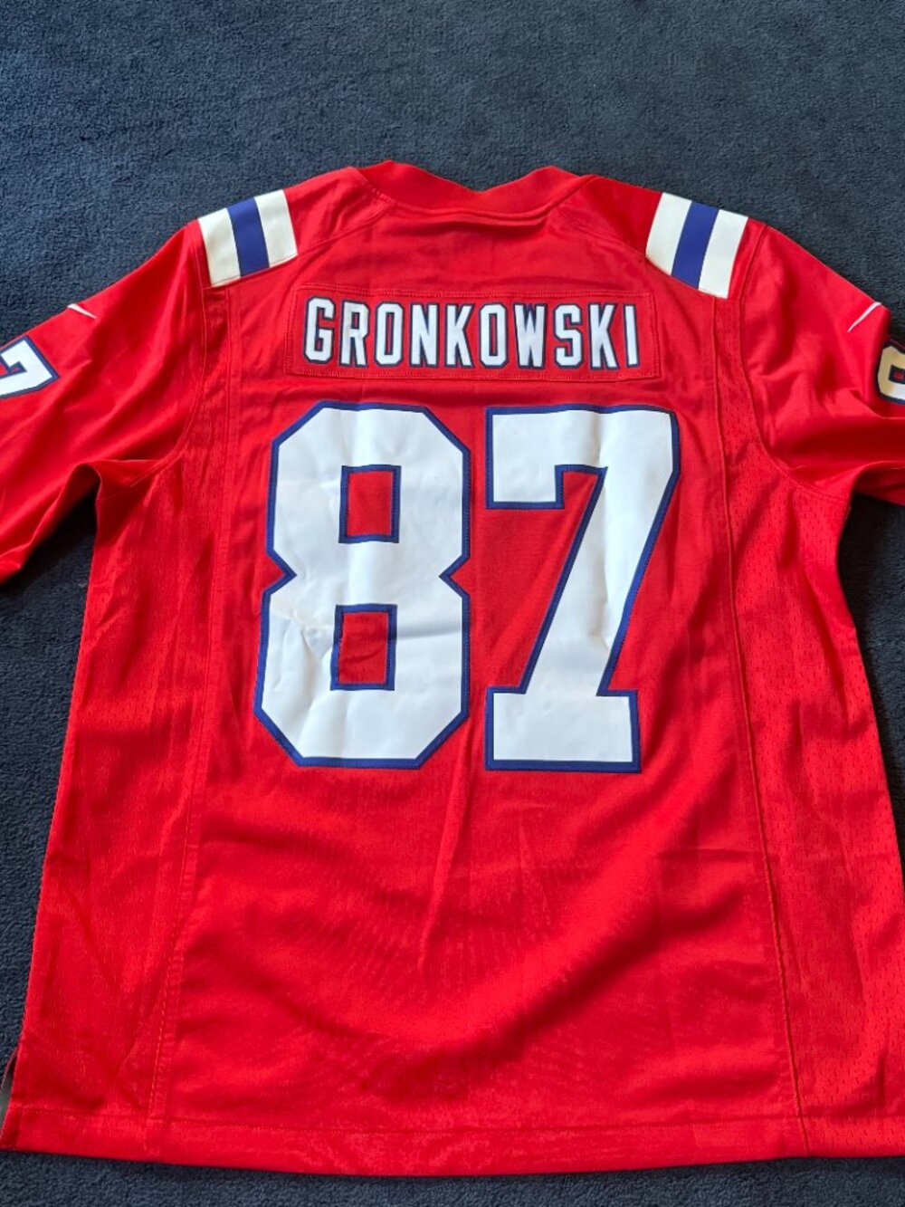Rob Gronkowski #87 Jersey | New England Patriots Red NFL Jersey | Fan Gear - Picture 6 of 6